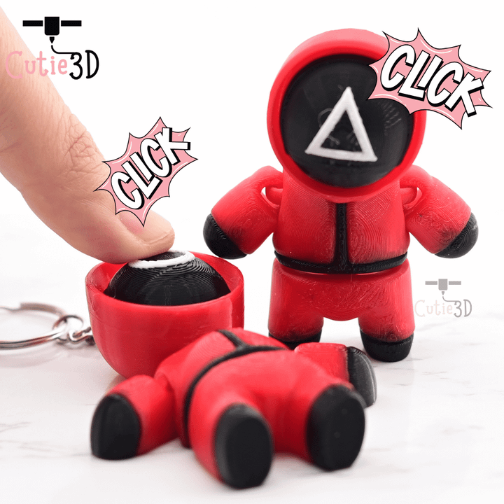 3D Printable Cutie3D Articulated Squid Game Keycap Fidget Clicker